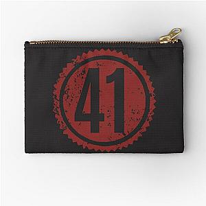 Dave Matthews Band 41 Red Distressed Label Zipper Pouch