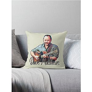 Dave Matthews With Guitar (Cartoon) Throw Pillow