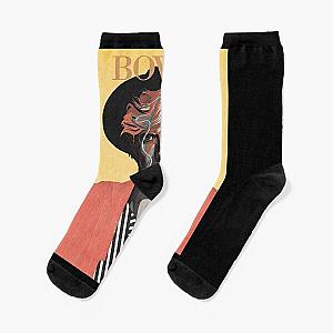 adventure climbing david bowie lazarus, lazarus david bowie wildflower art Socks