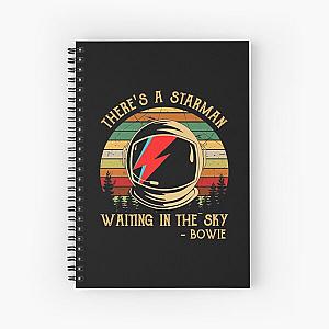 Men Women David Bowie Theres A Atarman Spiral Notebook