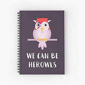 David Bowie Owl Parody Spiral Notebook