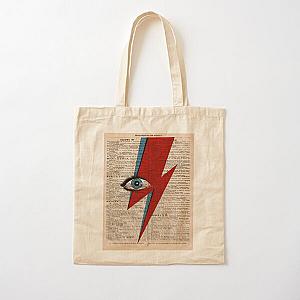 David Bowie Eyes lightning Ziggy Stardust Bowie's Lightning Cotton Tote Bag