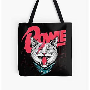 David Bowie Cat All Over Print Tote Bag