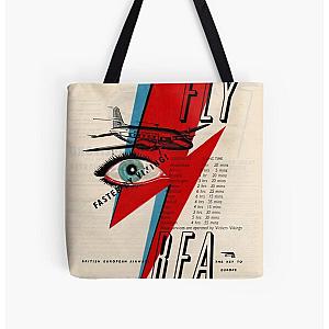 David Bowie Eyes lightning Ziggy Stardust Bowie's lightning fly All Over Print Tote Bag