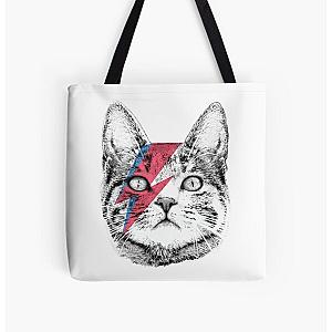 Ziggy Stardust Cat , David Bowie, Wo All Over Print Tote Bag