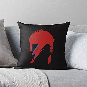 David Bowie Lightning  Throw Pillow