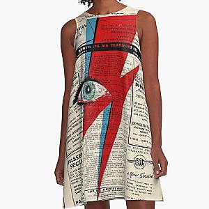 David Bowie Eyes lightning Ziggy Stardust A-Line Dress