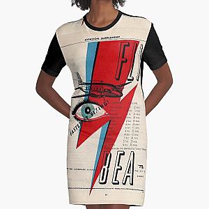 David Bowie Eyes lightning Ziggy Stardust Bowie's lightning fly Graphic T-Shirt Dress