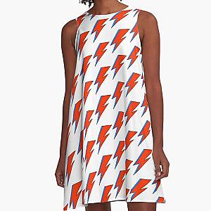 David Bowie Lightning Bolt  A-Line Dress