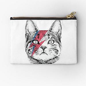 Ziggy Stardust Cat , David Bowie, Wo Zipper Pouch