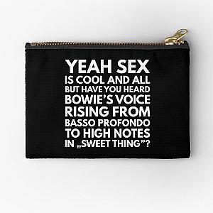 BOWIE'S VOICE - Gifts For David Bowie Fans Zipper Pouch