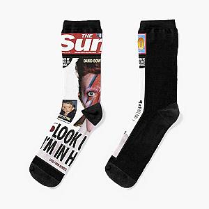 explore climbing national park david bowie lazarus, lazarus david bowie retro Socks