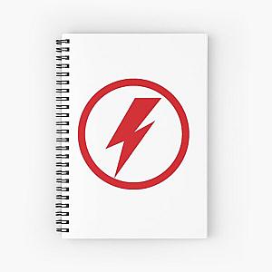 David Bowie Circular Lightning Bolt Design Spiral Notebook