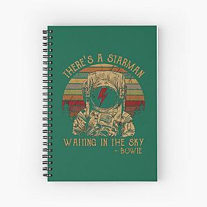 Men Women David Bowie Theres A Atarman    Spiral Notebook