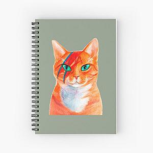 David Bowie Cat Rebel Spiral Notebook