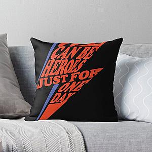 David Bowie We Can Be Heroes Just For One Day Throw Pillow