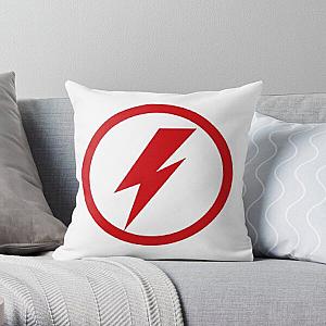 David Bowie Circular Lightning Bolt Design Throw Pillow