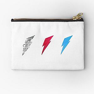 David Bowie Triple Lightning Bolt Zipper Pouch