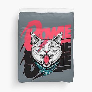 David Bowie Cat  Duvet Cover