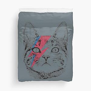 Ziggy Stardust Cat David Bowie Wo  Duvet Cover