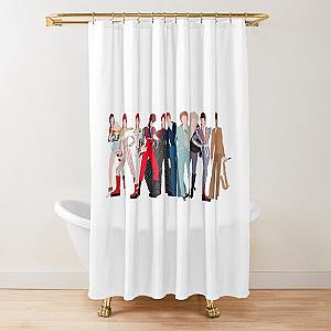 David Bowie Outfits Shower Curtain