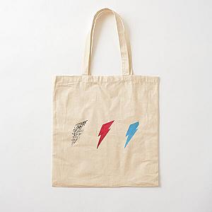 David Bowie Triple Lightning Bolt Cotton Tote Bag