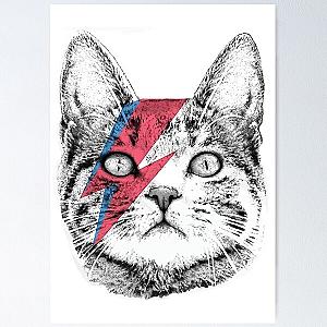 Ziggy Stardust Cat , David Bowie, Wo Poster