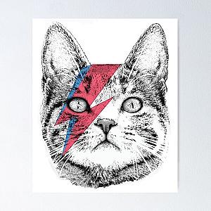 Ziggy Stardust Cat  David Bowie Tee, WoAll Sizes Poster