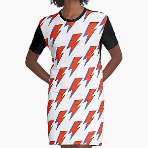 David Bowie Lightning Bolt  Graphic T-Shirt Dress