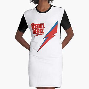 David Bowie Rebel Rebel Graphic T-Shirt Dress