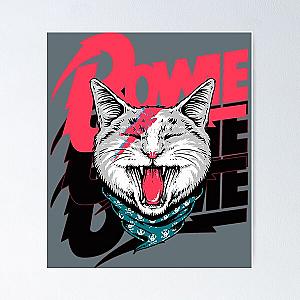 David Bowie Cat  Poster