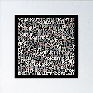 Titanium - David Guetta & Sia (lyrics) v.3 Poster