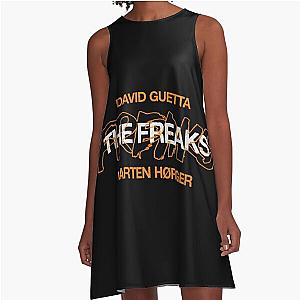 dg 10 David Guetta fade logo A-Line Dress