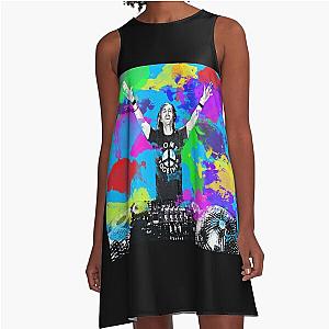 dg 08 David Guetta fade logo A-Line Dress