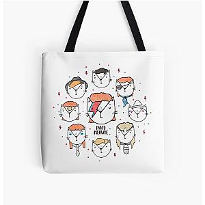 The 9 Lives of David Meowie All Over Print Tote Bag