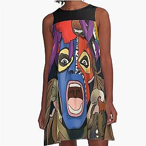 Diamond David Lee Roth A-Line Dress