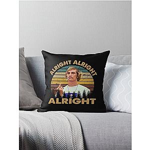 Dazed and confused retro vintage alright Throw Pillow