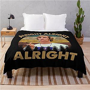 Dazed and confused retro vintage alright Throw Blanket