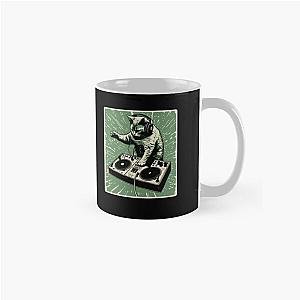 Cat DJ - Green Block Print - DJ Cat - Deadmau5 - Deadmouse Classic Mug