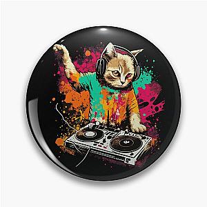 Cat DJ - Splash 90s - DJ Cat - Deadmau5 - Deadmouse Pin