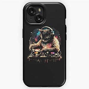 Cat DJ - Space Galaxy - DJ Cat - Deadmau5 - Deadmouse iPhone Tough Case