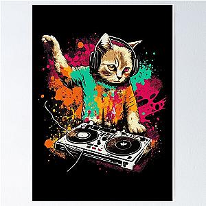 Cat DJ - Splash 90s - DJ Cat - Deadmau5 - Deadmouse Poster