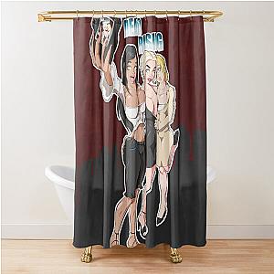 Dead Dead Rising R-ising Frank Photo-Reporter - Isabella, Cheryl and Jessi (Sticker) Shower Curtain