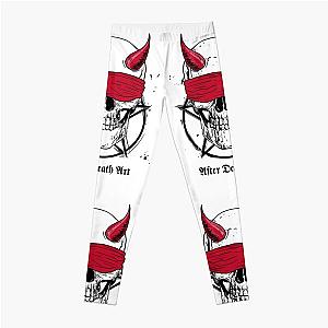 Death Note Leggings - After Death Art Pentacle Skull Blindfold Leggings RB1908