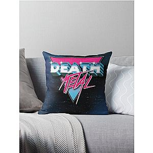 Death Metal 80s Logo Throw Pillow