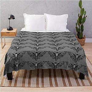 Ghost Death Head Moth Throw Blanket