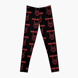 Death Metal Punk Skull For Heavy Metal Band And Rock Metal Band As A Death Metal Band Leggings