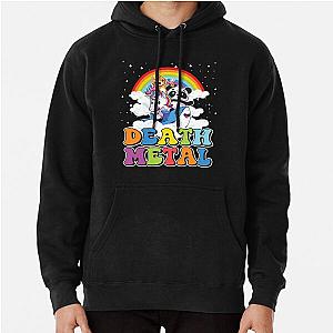 Funny Death Metal Animals Cute Unicorn Rainbow Pullover Hoodie