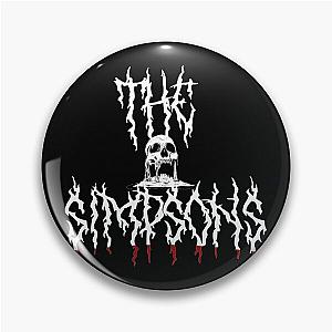 Simpsons Death Metal Logo Pin