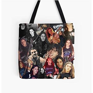 Chuck Schuldiner Collage Death All Over Print Tote Bag